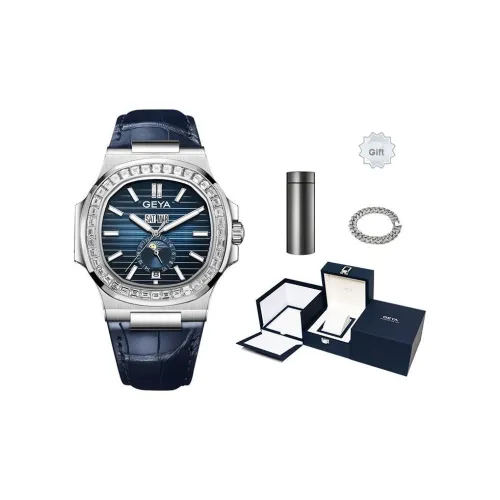 GEYA Автоматический механический механизм Мужские часы 44mm*11mm*44mm Синий