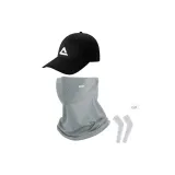 Серая шляпа с белыми рукавами