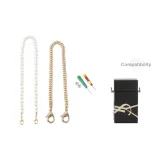 Парфюм Saint Laurent Коробка Pearl Chain Подмышка Одно Плечо 60 см + Золотистая Декоративная Цепь 30 см [Включает Модифицированный Инструмент]