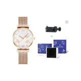 Белый циферблат, розовое золото, ремешок