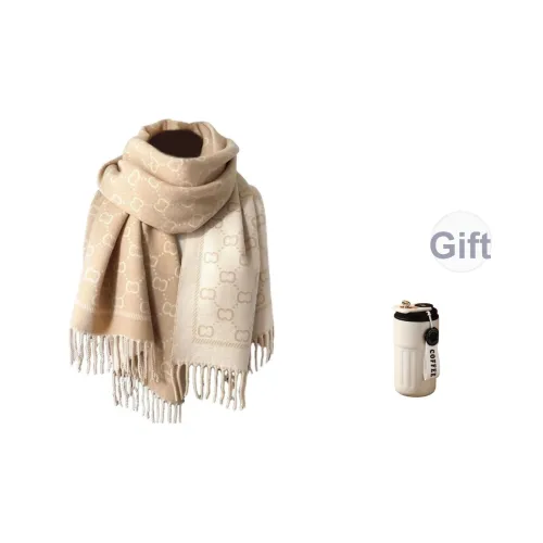 PISHUSHU Искусственный кашемир Вязаные шарфы Унисекс Хаки