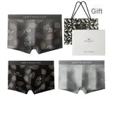 С принтом, 3 упаковки, коробка включена (Темно-Фотиния Серый + Средний Фотиния Серый + Чернильный Черный)