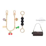 [Золотистый] Черный жемчуг + Многоэлементная декоративная цепь, 30 см