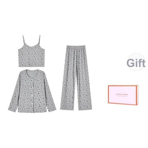ANVINAL Серый Женский Пижамный Комплект