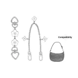 Цветок вишни, цепь-удлинитель + клевер четырехлистный, декоративная цепочка