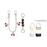 [Серебряный] Амбра Жемчужный + Вишня Декоративная Цепь 30 см