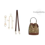 [Темно-коричневый] Трехкомпонентный комплект: плечевой ремень + удлинительная цепь + декоративная цепь