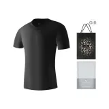 V-образный вырез, 1 упаковка (черный), 100% хлопок, дышащий/основной слой, верхняя одежда