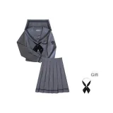 Серый матроска + серая юбка