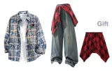 Washed Blue + Vintage Blue Pants + Red Flap Skirt  
Вымытый Синий + Винтажный Синий Штаны + Красная Юбка с Откидным Крылом