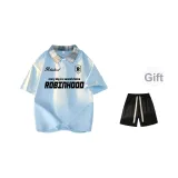 Светло-синий/синий в клетку [дышащие, быстро сохнущие шорты]