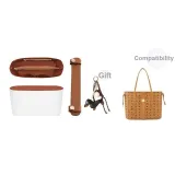 Средний комплект из двух частей [Коричневый дизайн отделения + накладки на плечи для снятия нагрузки] + бесплатный брелок включен