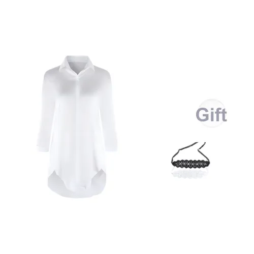 P·KEY Чисто белый, С подарками Giveaway Женские ночные сорочки