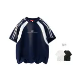 Темно-синий (С подарками, ледяной шелк, короткий рукав)