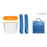 [Bright Blue Двухкомпонентный Комплект] Бумага DuPont Подкладка + Накладки для плеч с давлением