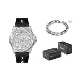 5579-Белый циферблат, черный ремешок [Включает черную одиночную коробку для часов + браслет]