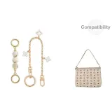 [Амбра Белый Набор из 3] Совместимость Маленький Сумочка для украшений - Жемчужный Удлинитель Цепочки + Медная Цепочка 30 см + Застежка-Спринг