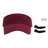 23H026 Бордовая кепка с козырьком + черные охлаждающие рукава