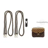 Черный Золото Двухплечевой Кожа Цепь (2 упаковки) + Модифицированная Застежка [Цепь из чистого серебра и устойчивая к цвету]