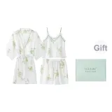 [Коробка] (Топ на бретелях + Шорты) Олень Лук Цветочный дизайн 3-штучный комплект