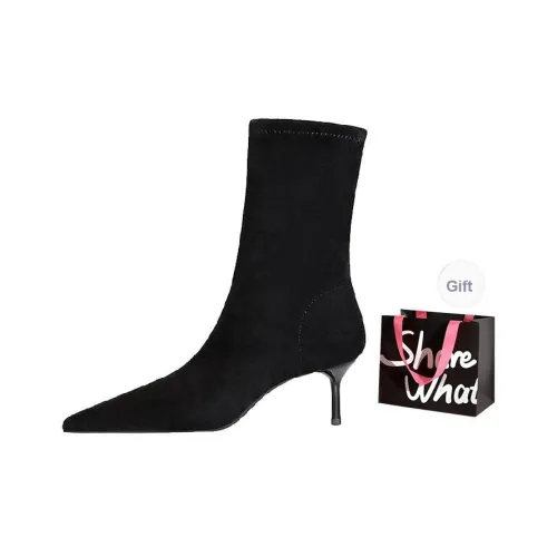 BIGTREE Ботильоны Женские Черные