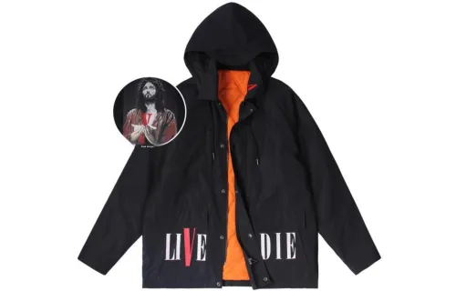 VLONE Big Logo Series Черный Унисекс Объемные куртки (пуфы)
