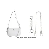 Круглая пряжка, жемчужная, 13,5 см + 40 см, медная, декоративная цепочка