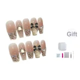 Позолоченный камень "Кошка's Eye", французский страз, средний размер