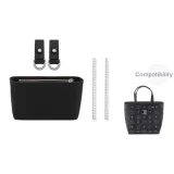 Черный фетр, подкладка + 1 пара износостойких застежек [включает 2 металлических защитных кольца]