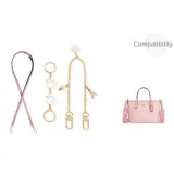 [Румяный Розовый Трехкомпонентный Комплект] Через плечо Плечевой ремень + Цепь-удлинитель с Луной + Декоративная цепь