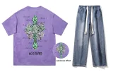 Set (Light Purple Top + Blue Mud Pants)  
Комплект (Светло-фиолетовый топ + синие грязные штаны)