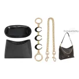 (Тренер Кочевник Сумка-хобо) Черный Бумага DuPont + Прямой Золото-черный Луна + Собака Пряжка Декоративная цепочка 45 см