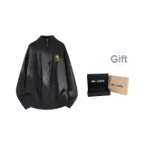 Черный (Желтая вышивка War Лошадь) Двойной Коробка