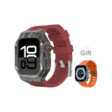 Прозрачная черная рамка с красной силиконовой одиночной шпилькой + оранжевая силиконовая