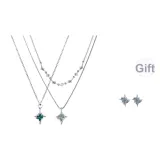 Аврора Синий Сияние Ожерелье (Женское) + Мистический Синий Крест Ожерелье (Мужское)