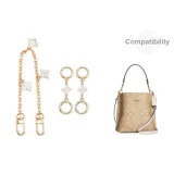 Белый комплект из двух частей, белый клевер четырехлистный, один предмет, 2 шт + декоративная цепочка 40 см