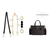 [City15 Черный Трехкомпонентный Комплект] Подмышечный Плечевой ремень 67 см + Янтарно-Черный Удлинитель Цепочки 13 см + Декоративная Цепь со Звездами 30 см