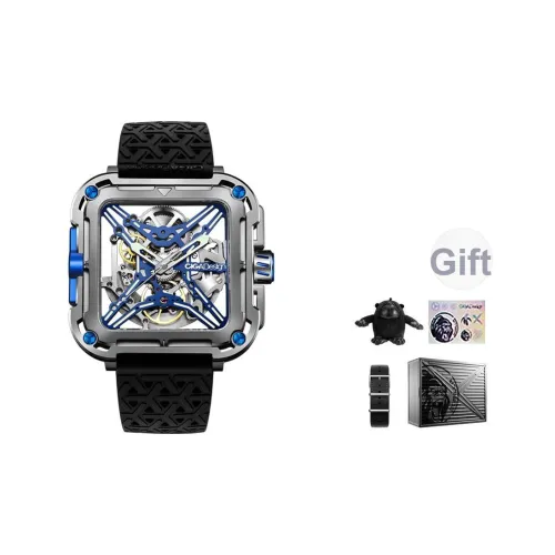 CIGA Design Gorilla Watch Cyber Blue Автоматический Механический Механизм Силиконовый Ремешок Часы Мужские Часы