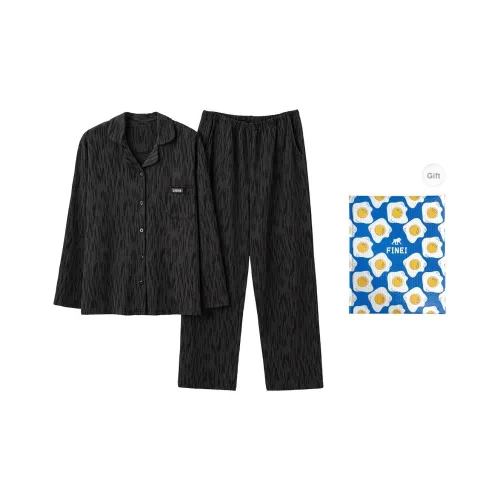 FINEI Pajama Комплект Женский Сумка для покупок Черный