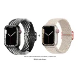 Яблоко Ткань Вязаный Ремень - Темный шоколад * Звездные блестки