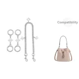 [Белый Лилия Трехкомпонентный Комплект] Четырехлистный клевер Удлинительная цепь 9,5 см - Две штуки + Четырехлистный клевер Декоративная цепь 45 см