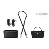 [Черный с серебряной застежкой] Плечевой ремень через плечо 95+ Отделение для мобильного телефона - Стиль позиционирования, отделка из бумаги DuPont, подкладка