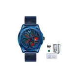 Сетчатая сумка синего и красного цвета