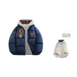 Темно-синий (с клетчатым свитшотом)