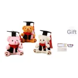 Маленький Доктор Плюшевый Медвежонок Игрушка 3 шт (Включает Щенка с вкладышем Поздравительная открытка) (Розовый+Белый+Коричневый)