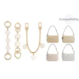 Белый трехпредметный комплект [Камелия + Вишневый цветок + Декоративная цепь с Камелией, 30 см]