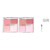 [02 Энергичный Персик/Полностью Кожа +03 Сиреневый Балет/Охлаждающий Тон Кожи Усилитель] Бесплатная Макияжная Щетка