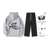 Светло-серый комплект (включает модное ожерелье + сумку через плечо)