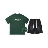 Комплект (Зеленый топ + дымчато-серые штаны)