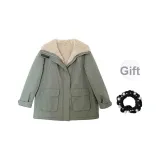 Армейский зеленый + Резинка для волос + В комплекте с